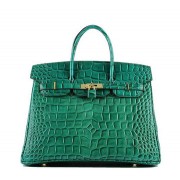 Hermes Birkin 35CM Tote Bag Green Ostrich Leather H6089 Gold VS00413