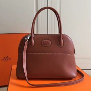 Hermes Bolide 27 Bag in Coffee Swift Leather HB2701 VS05495