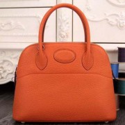 Hermes Bolide 31CM Original Leather Tote Bag Orange VS06228