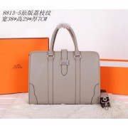 Hermes Briefcase Grainy Leather H88135 Khaki VS06303