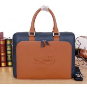 Hermes Briefcase Original Calf Leather H3005 Blue VS09748