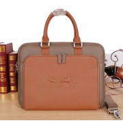 Hermes Briefcase Original Calf Leather H3005 Khaki VS03061