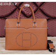 Hermes Briefcase Original Calf Leather HM8011 Wheat VS08676