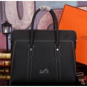 Hermes Briefcase Original Calf Leather HM98321 Black VS00715