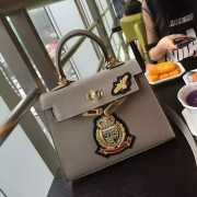 Hermes Crown Bee Togo Calfskin 22CM Kelly Bag Khaki K0517 VS04148