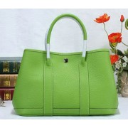 Hermes Garden Party 30cm Tote Bag Grainy Leather Green VS08857
