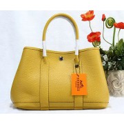 Hermes Garden Party 30cm Tote Bag Grainy Leather Yellow VS08100