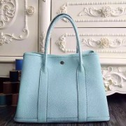 Hermes Garden Party 36 30 Tote Bag in Imported Togo Leather Ice Blue VS03627