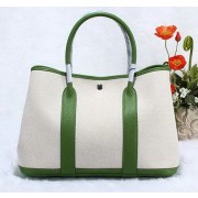 Hermes Garden Party 36cm Tote Bag Canvas Green VS06159
