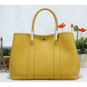 Hermes Garden Party 36cm Tote Bag Grainy Leather Yellow VS03263