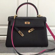 Hermes Kelly 28 Tote Bag in Black Togo Leather HK0928 VS09640