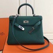 Hermes Kelly 28 Tote Bag in Green Togo Leather HK0409 VS05422