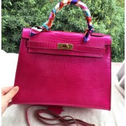 Hermes Kelly 32cm Shoulder Bag Lizard Leather K32LI Rose VS09047