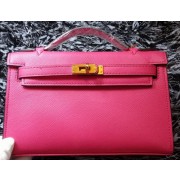 Hermes MINI Kelly 22cm Tote Bag Calf Leather K011 Rose VS01482
