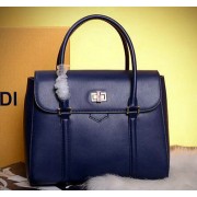 High Imitation Fendi Cruise 2015 Calfskin Leather Tote Bag F5203345 Royal VS01646