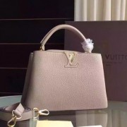 High Imitation Louis Vuitton Capucines BB Tote Bag M94754 Light Grey VS06381
