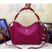 High Imitation Prada Original Calfskin Leather Tote BN2438 in Peach Fug VS01616