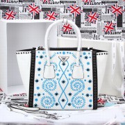 High Imitation Prada Saffiano Calfskin Leather Tote Bag 2619E in White LSS VS05446