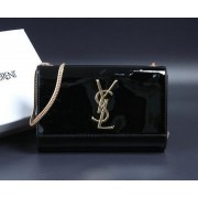 High Imitation Yves Saint Laurent Classic Patent Clutch 311010 Black VS07483