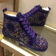 High Quality Christian Louboutin Louis Strass Flat Purple CL1250 VS03622