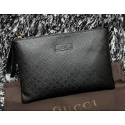 High Quality Gucci Diamante Leather Clutch G66233 Black VS00021