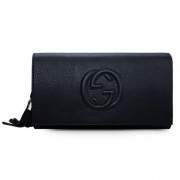 High Quality Gucci Soho Original Leather Clutch 336753 Black VS02358