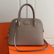 High Quality Imitation Hermes Bolide 31 Bag in Grey Swift Leather HB3101 VS03778