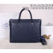 High Quality Prada Grainy Leather Briefcase P80231 Royal VS07046