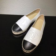 Hot Chanel CC Lambskin Espadrille Flat White CH0731 VS03806