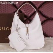Hot Gucci Jackie Soft Leather Hobo Bag 362968 White VS09809