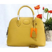Hot Hermes Bolide 31CM Calfskin Leather Tote Bags H509083 Yellow VS00888