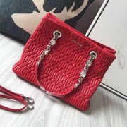 Hot Miu Miu Crystal Nappa Leather Tote Bag Red 5BA038 VS05524