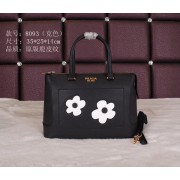 Hot Prada Original Grainy Leather Tote Bag BN8093 Black VS02463
