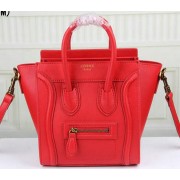 Hot Replica Celine Luggage Nano Bag Original Leather C3308S Red VS05293