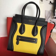 Imitation 1:1 Celine Micro Luggage Original Leather Yellow CL180920 VS07517