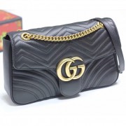 Imitation 1:1 Gucci GG Marmont Matelasse Shoulder Bag Black 443496 VS05692