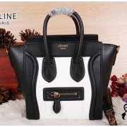 Imitation AAA Celine Luggage Nano Bag Ferrari Leather CL3308S Black&White VS08941