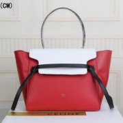 Imitation Celine Belt Bag Original Leather C33681T White&Red VS01804