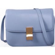 Imitation Celine Classic Box Small Flap Bag Smooth Leather C88007C SkyBlue VS02881