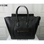 Imitation Celine Luggage Mini Tote Bag Original Leather Ci3308 Black VS01464