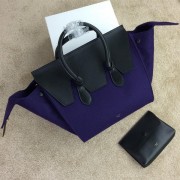 Imitation Celine Tie Top Handle Bags Flannelette Leather 98314 Violet VS02896