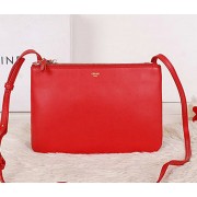 Imitation Celine Trio Calfskin Leather Shoulder Bag C27002 Red VS08849