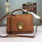 Imitation Chloe Indy Medium Leather Camera Shoulder Bag Brown 207150 VS04926