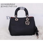 Imitation Dior mini Diorissimo Bag Grainy Leather CD0525 Black VS05878