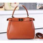 Imitation Fendi mini Peekaboo Bag Calfskin Leather FD8838 Wheat VS02902