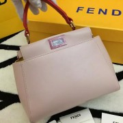 Imitation Fendi mini Peekaboo Bags Sheepskin Leather 55211 Light Pink VS04180