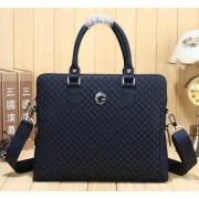 Imitation Gucci Guccissima Leather Business Briefcase G2381 Blue VS06581