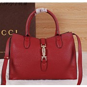 Imitation Gucci Jackie Original Leather Top Handle Bag 363529 Burgundy VS04145