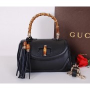 Imitation Gucci New Bamboo Medium Top Handle Bag 240242 Black VS08713