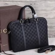 Imitation Gucci Nylon Guccissima Light Business Briefcase 368591 Black VS06563